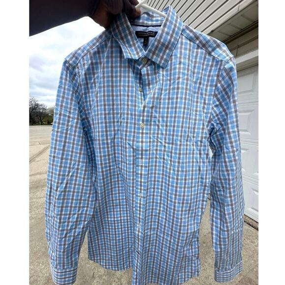 Banana Republic Men’s SLIM-FIT DRESS SHIRT Size Medium Tall Color Skyline Blue - Picture 11 of 12